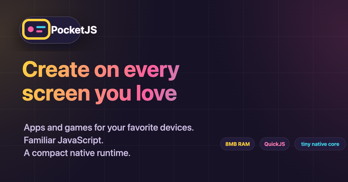 Build a native Vue app · PocketJS